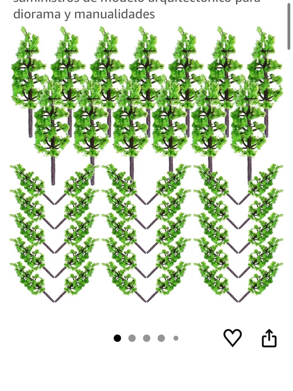 Miniature Model Trees - Bright Green (Set)